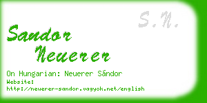 sandor neuerer business card